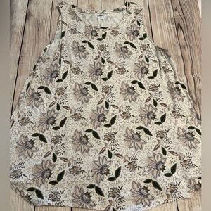 Old Navy Luxe Tunic Sleeveless Floral Size L Large Fall